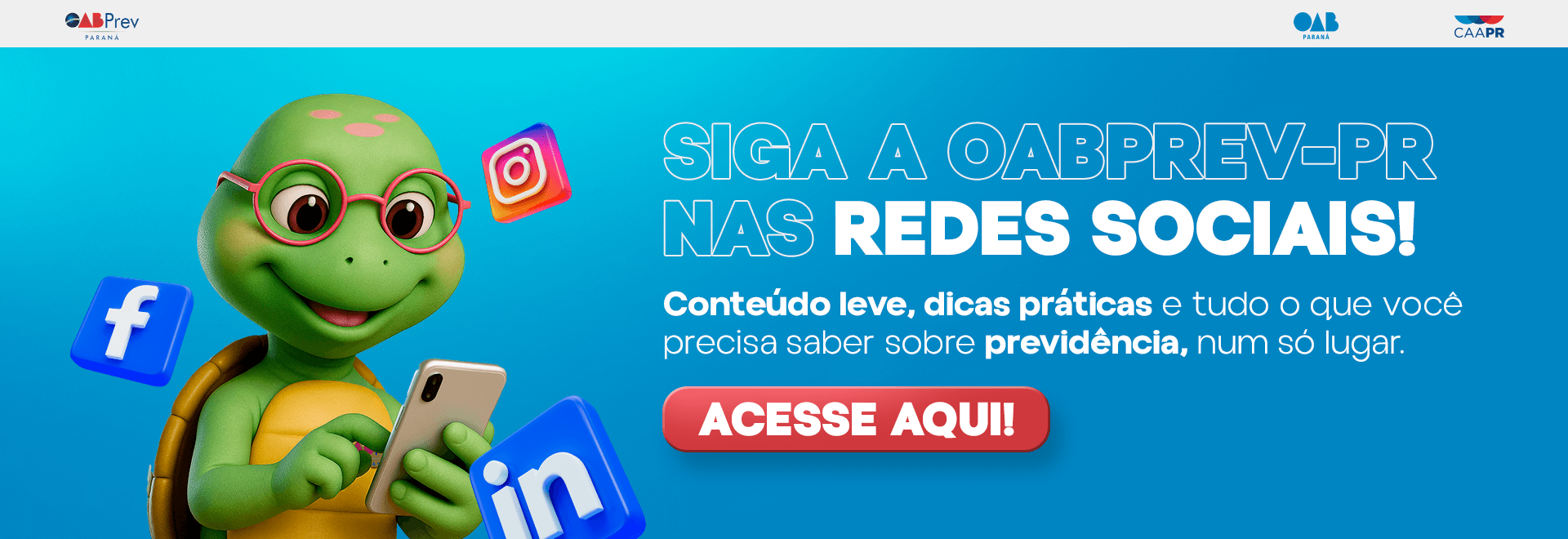 Siga a OABPrev-PR nas redes sociais